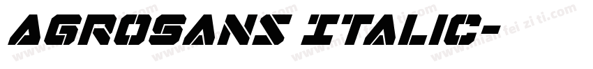 AgroSans Italic字体转换